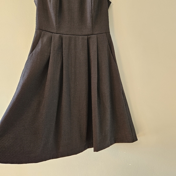 Birds Of North America Sleeveless Feminine Textured Mini Black Dress Size 8. - Picture 5 of 13